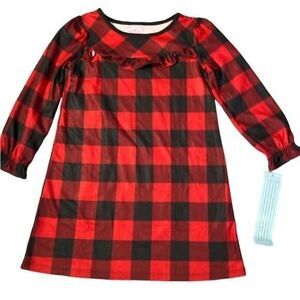 Christmas Pajamas Winter Buffalo Plaid Girls  Nightgown Wondershop Target size 5